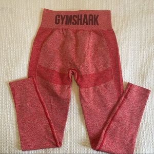 Red Gymshark Seamless Leggings M